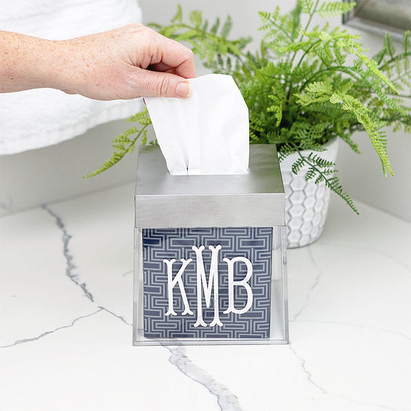 acrylic tissue box cover with tissues