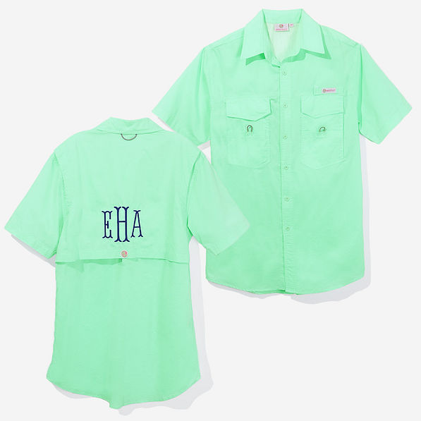 Boys Monogrammed Fishing Shirt – Blessed Embroidery & Boutique