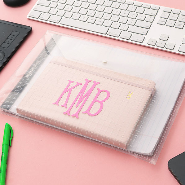 monogrammed file document holder with keyboard