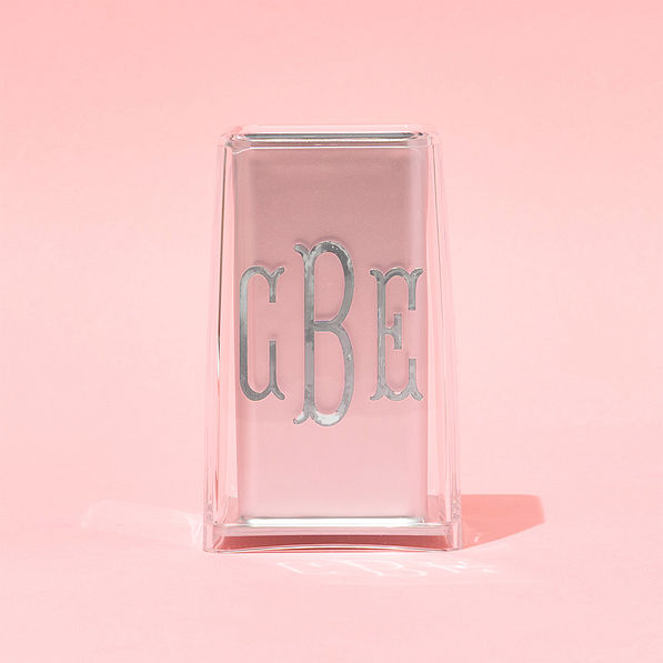 Personalized Pen Holder in Silver