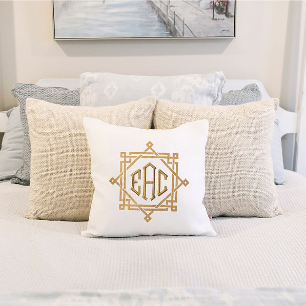 Southern Prep Pillow Sham on bed