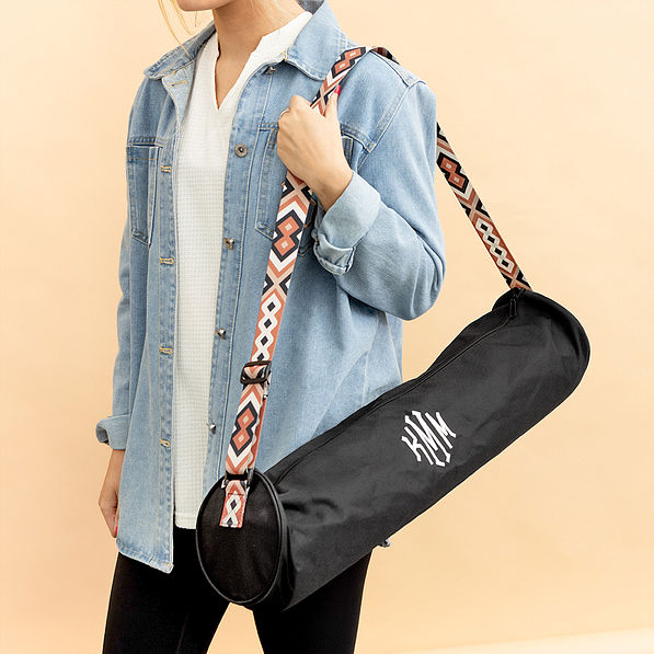 monogrammed mahjong bag over shoulder