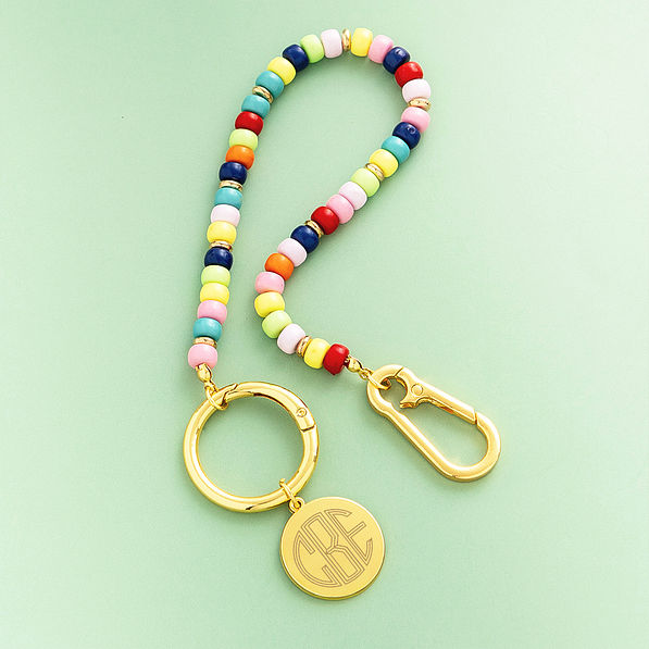 multi keychain on green