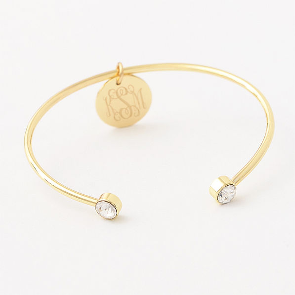 rhinestone cuff bangle studio shot