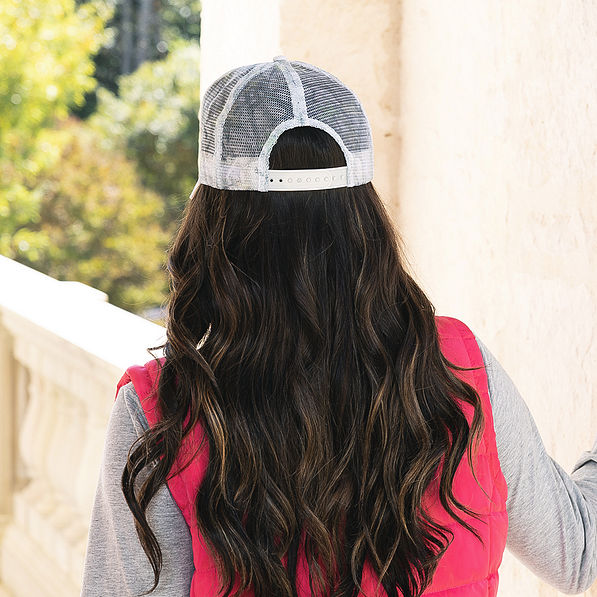 back of camo trucker hat