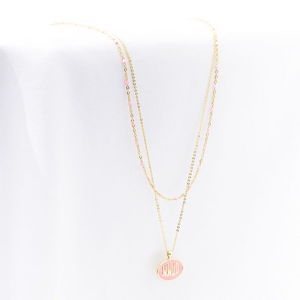 pink wwjd necklace studio shot