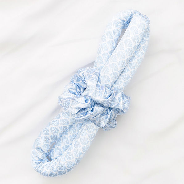 blue shells heatless curls set folded