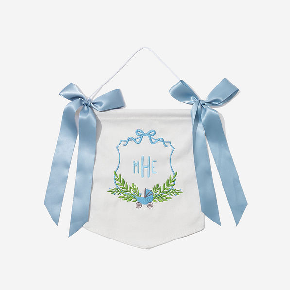 Personalized New Baby Banner in Blue