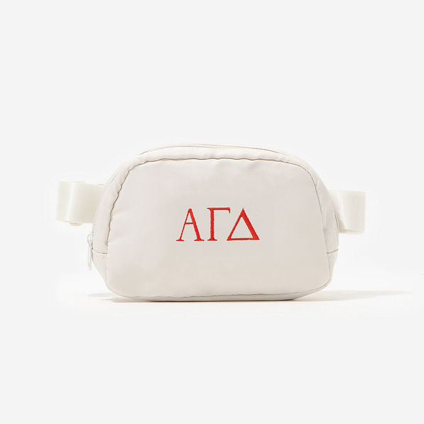 Alpha Gamma Delta Belt Bag in Champagne
