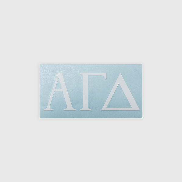 Alpha Gamma Delta Vinyl Decal in White