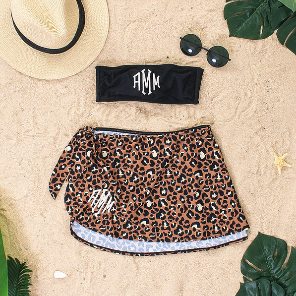Monogrammed Bandeau Top