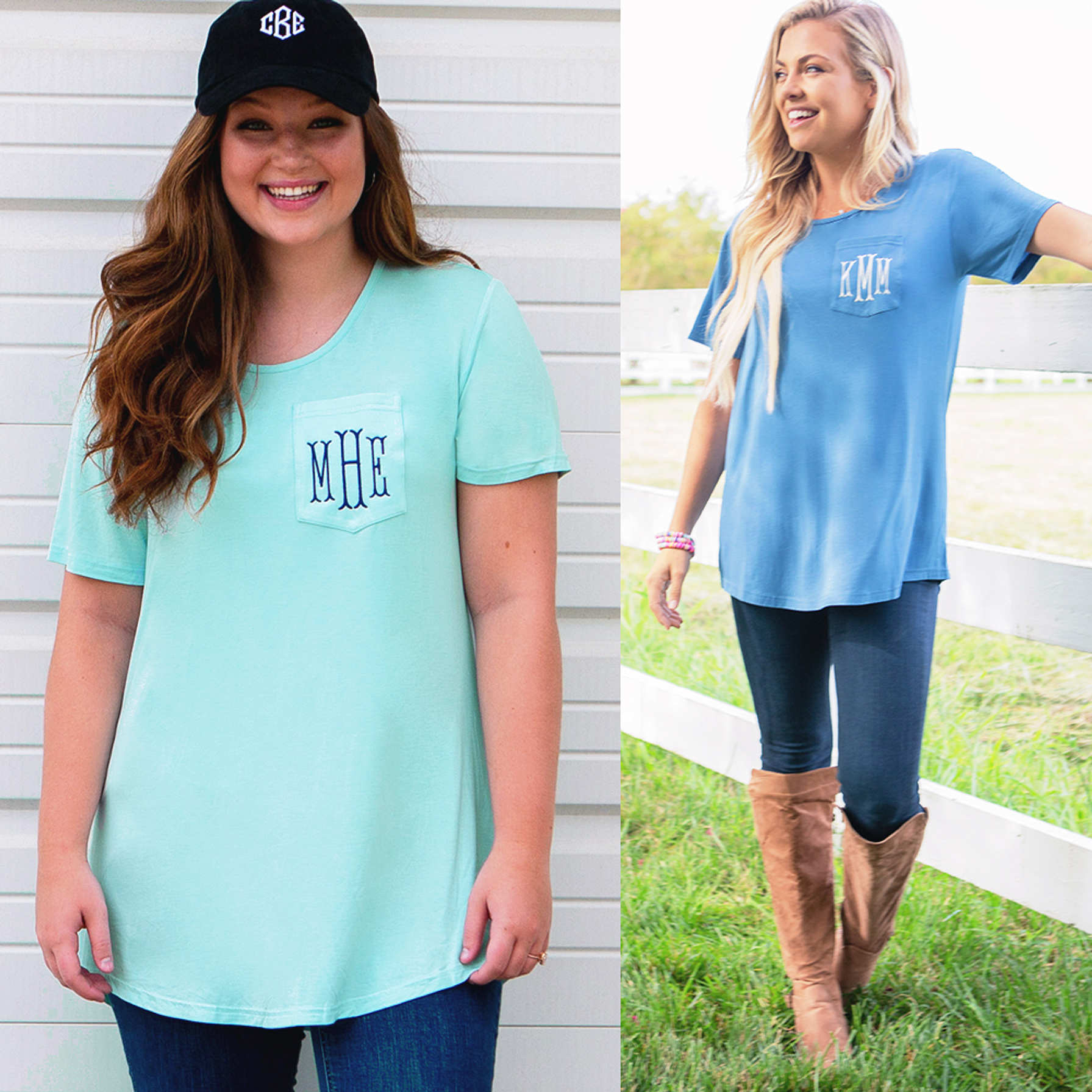 Monogrammed TShirt — Boyfriend TShirt by Marleylilly