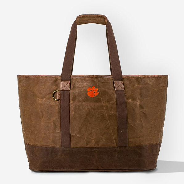 Clemson Waxed Canvas Extra Large Tote Bag