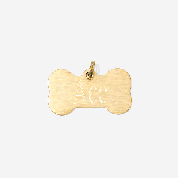 Personalized Dog Tag in Gold