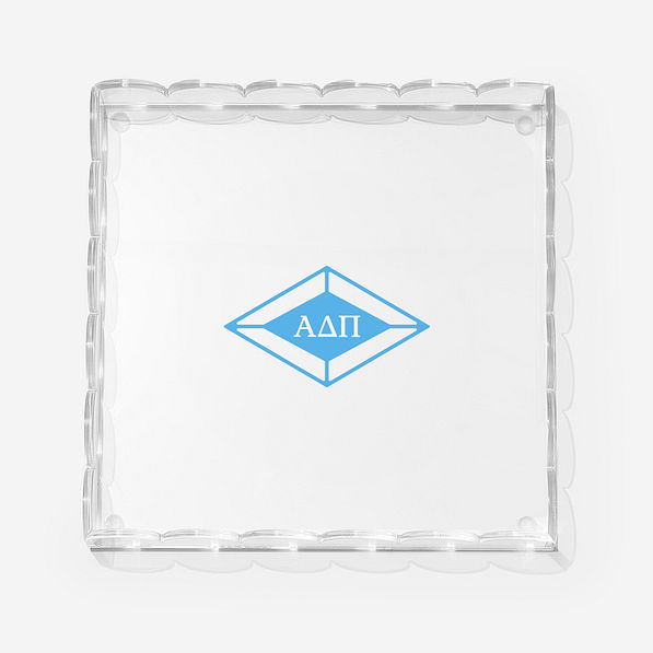 alpha delta pi scallop acrylic valet tray