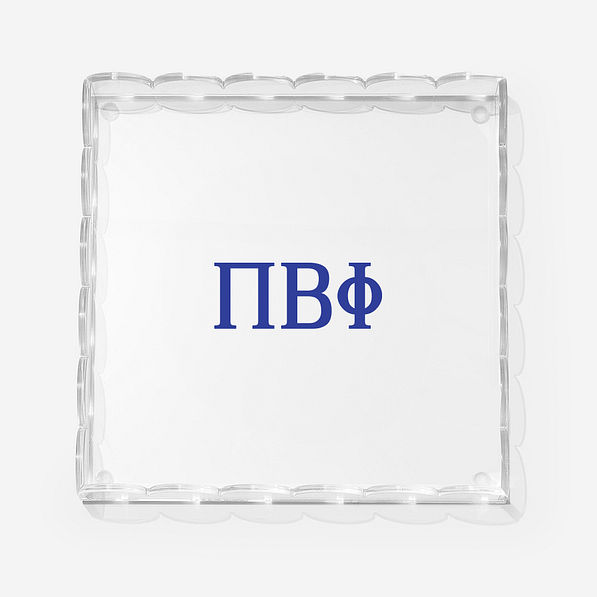 pi beta phi scallop acrylic valet tray