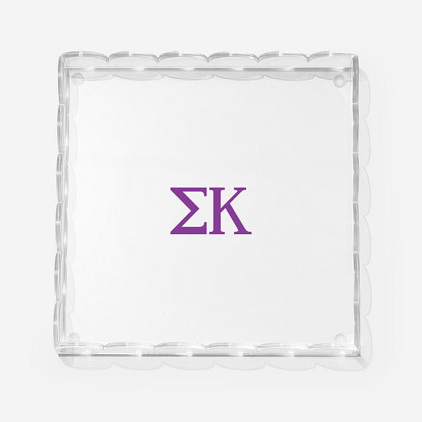 sigma kappa scallop acrylic valet tray