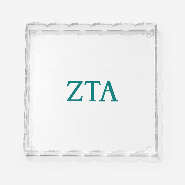 zeta tau alpha scallop acrylic valet tray