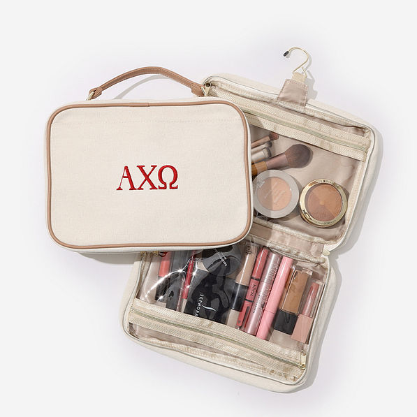alpha chi omega travel toiletry bag