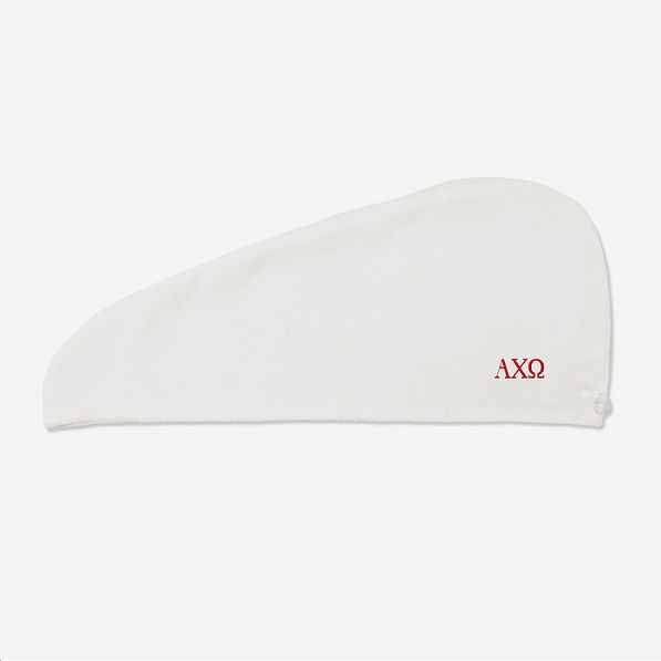 alpha chi omega hair towel wrap