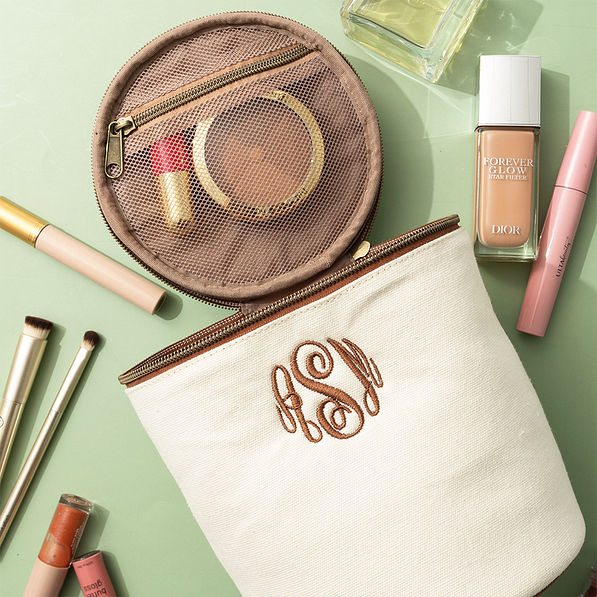 ivory ditty bag flatlay