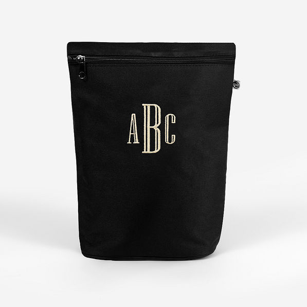 Monogrammed Ditty Bag in Black