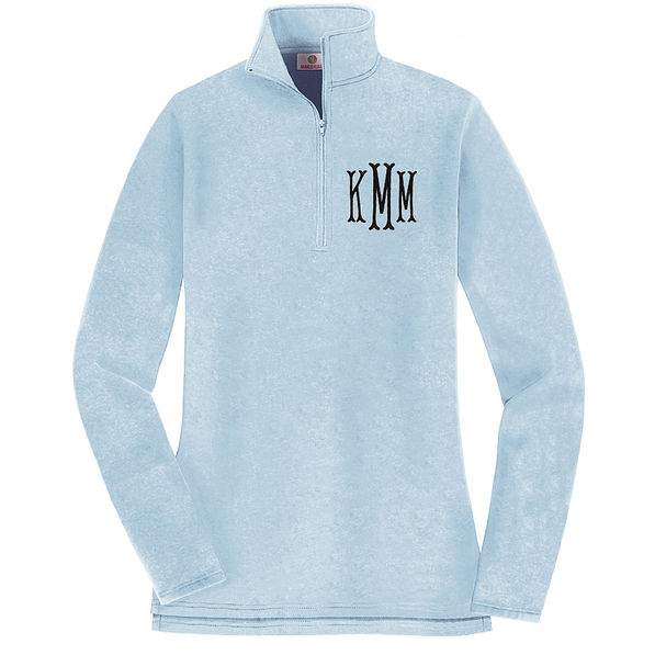 monogram zip up hoodie