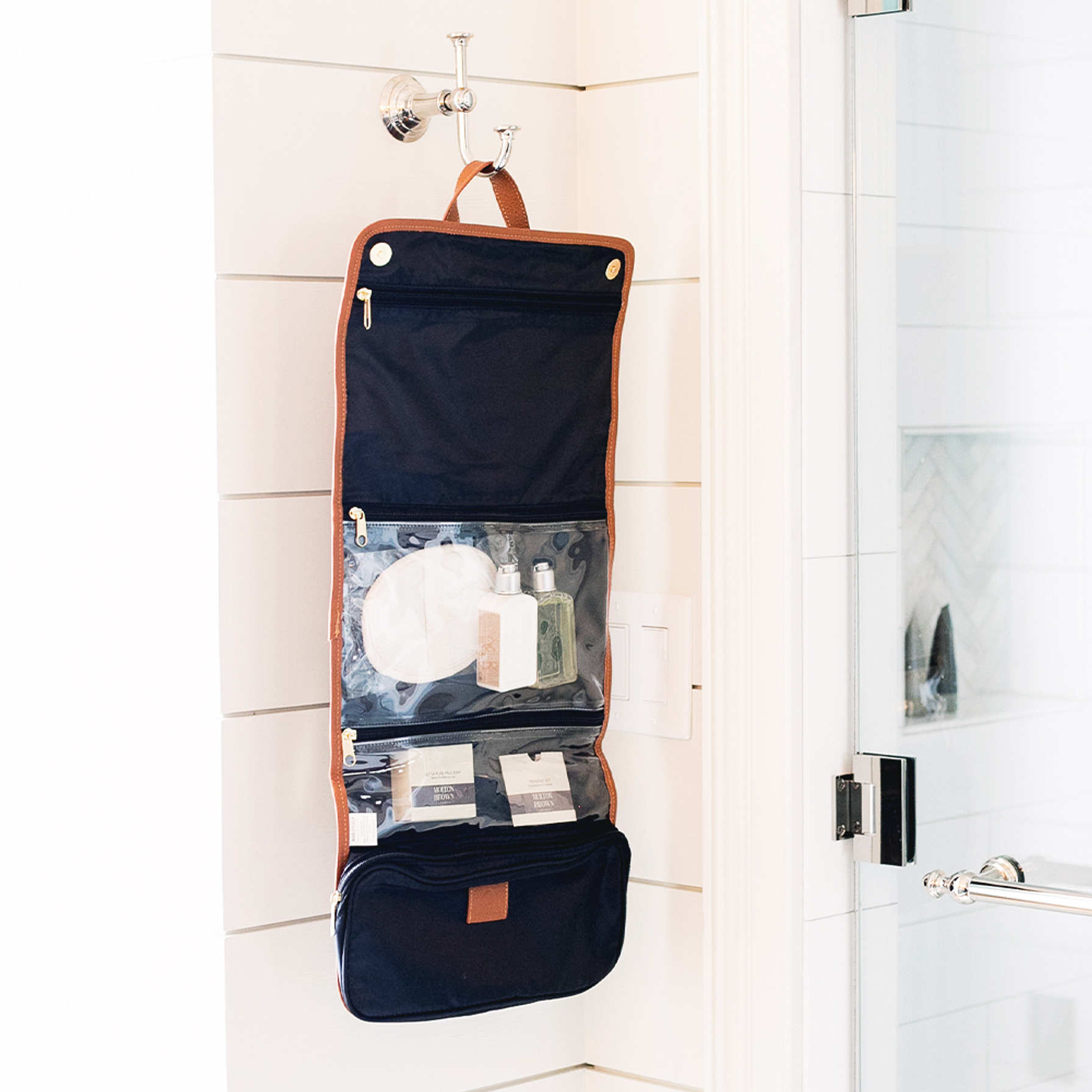 monogrammed hanging bag