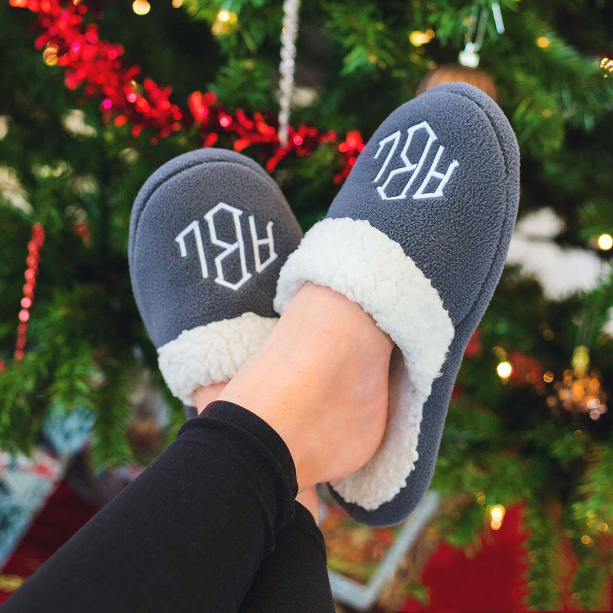 Monogrammed Slippers for Women — Marleylilly