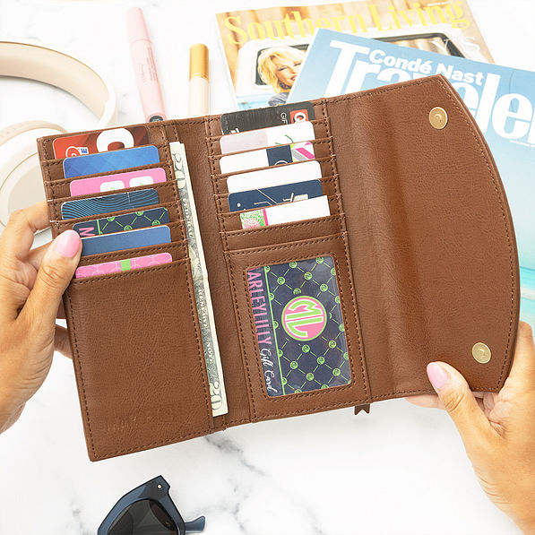 brown leather wallet inside shot 2025