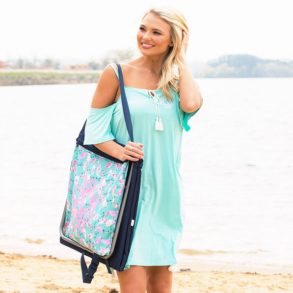 cute summer cover up with tassels in aqua