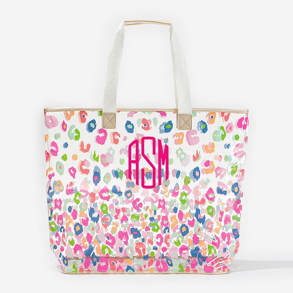 Monogrammed Large Beach Bag Multi Color Marleylilly