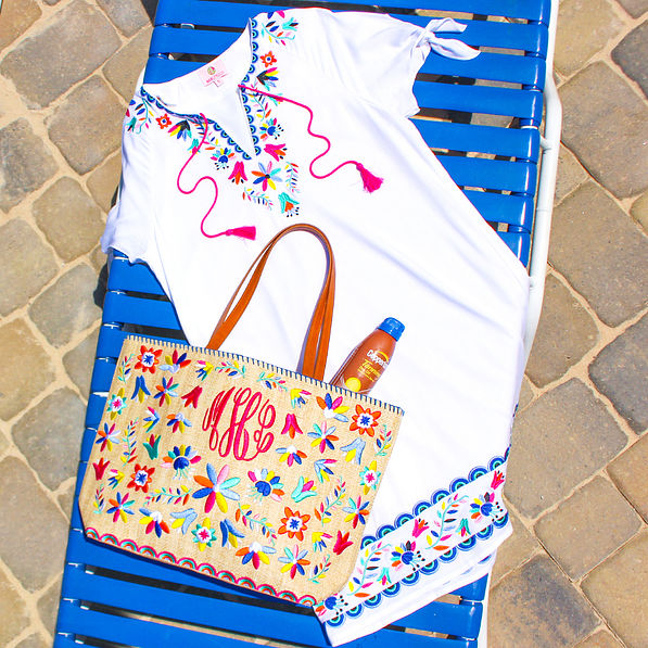 Dress Cover Up with Mexicali Tote Bag
