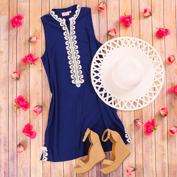 Navy Summer Shift Dress