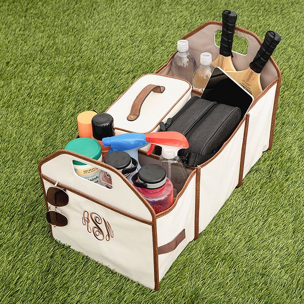 solid ivory trunk organizer on grass