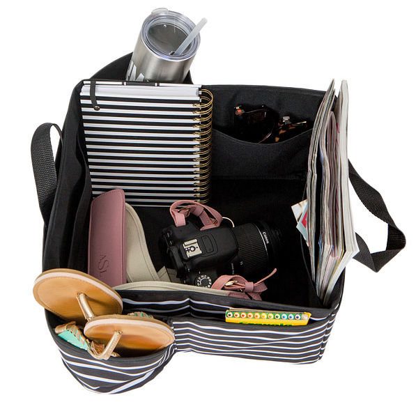 stripe personalized pocket car organizer