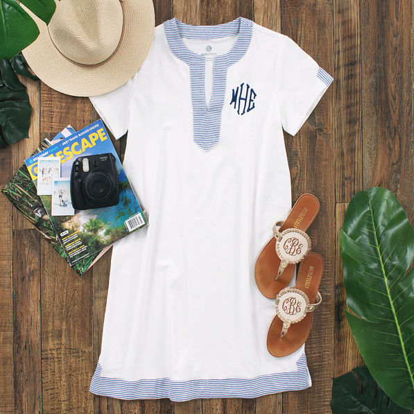 seersucker cover up ootd