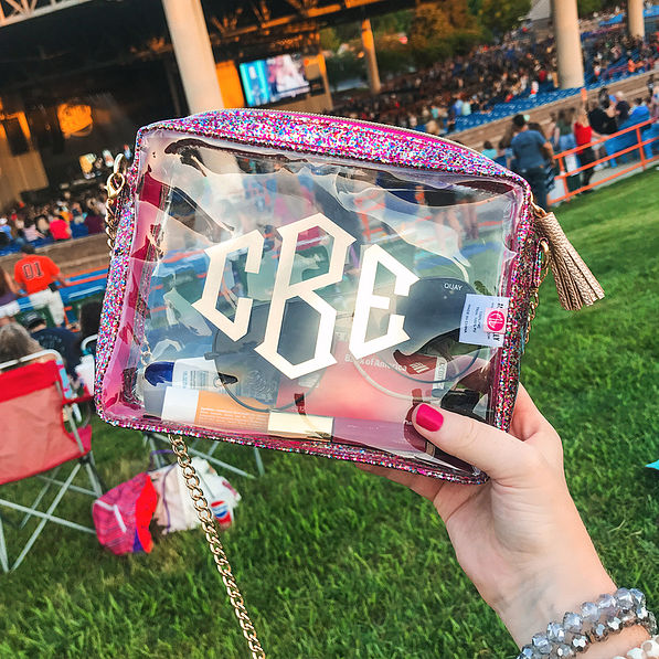 Monogrammed Clear Crossbody Bag Personalized Bags Marleylilly