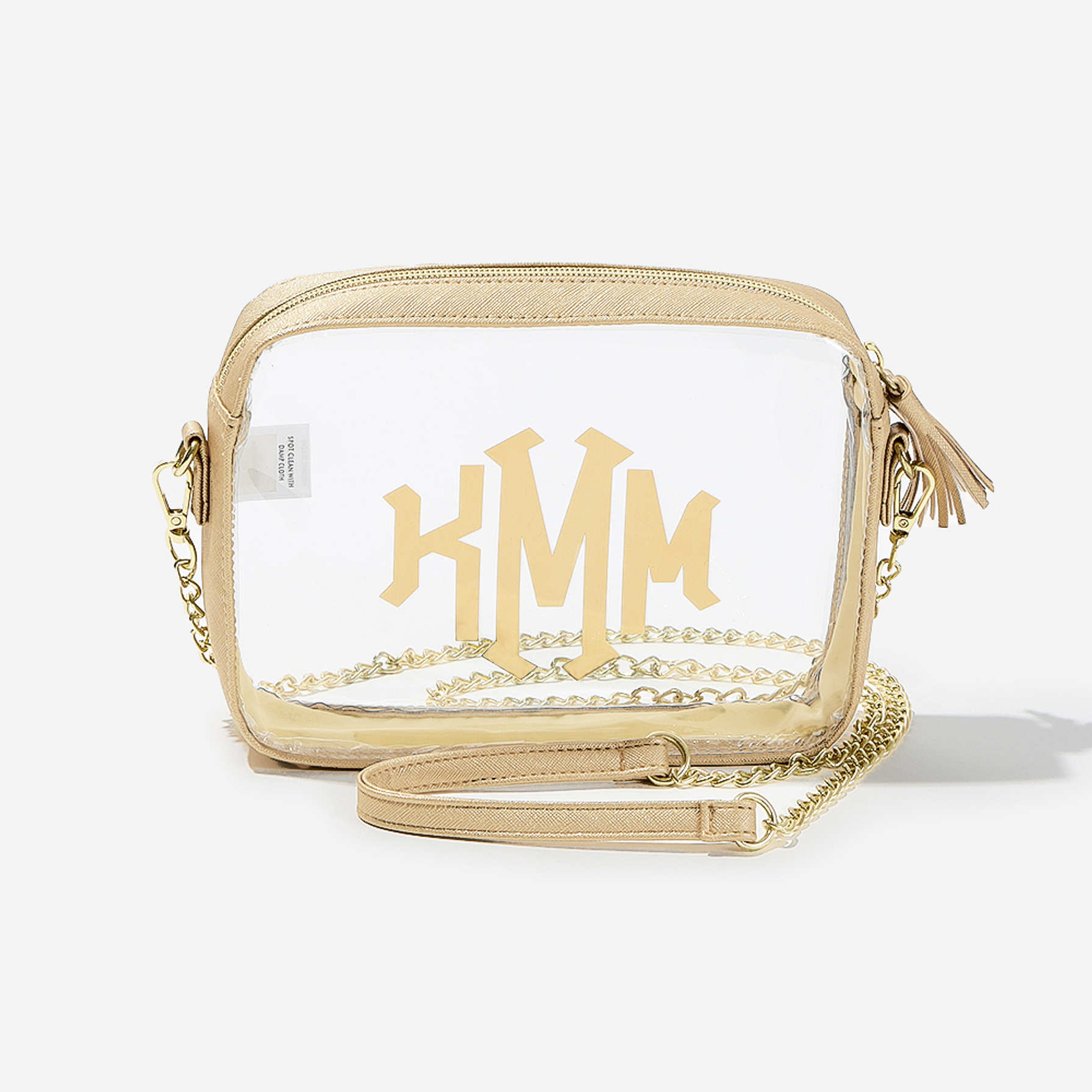 Monogrammed Clear Crossbody Bag StadiumApproved