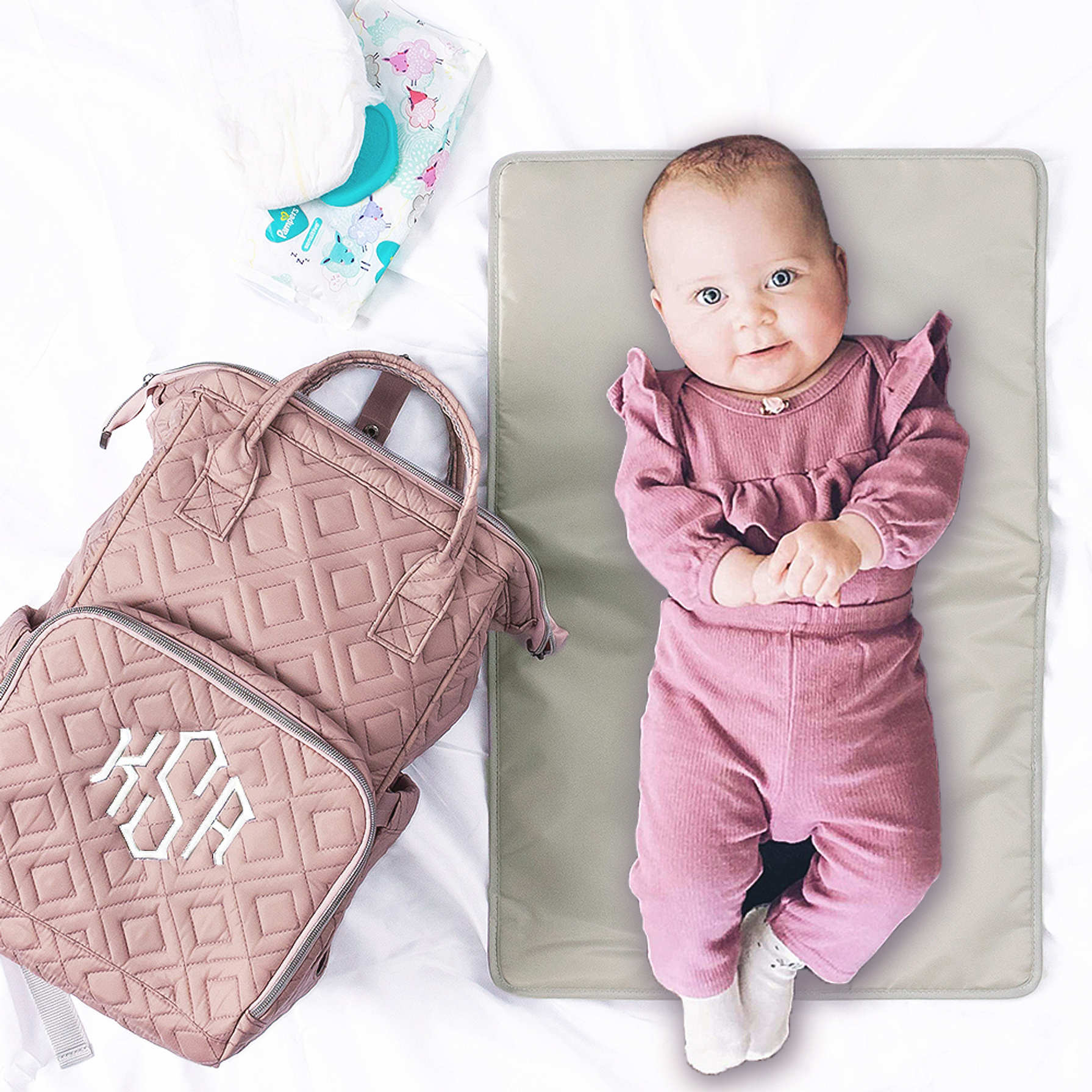 Monogrammed Diaper Bag Backpack — Marleylilly