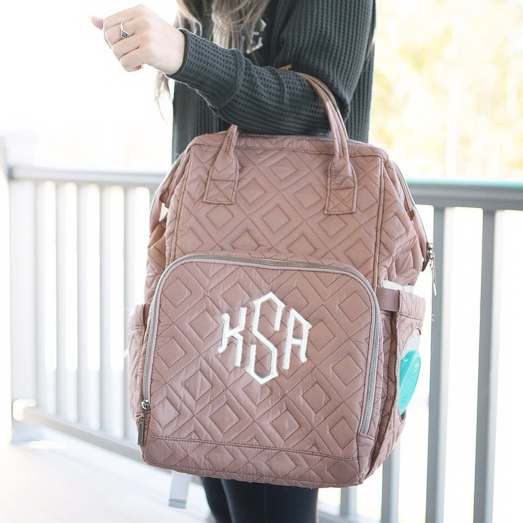 Monogrammed Diaper Bag Backpack — Marleylilly