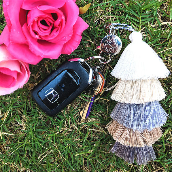 ombre tassel key chain