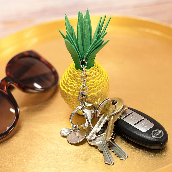 personalized pineapple key fob