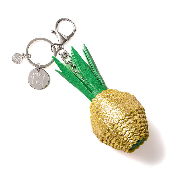Monogrammed Pineapple Key Chain