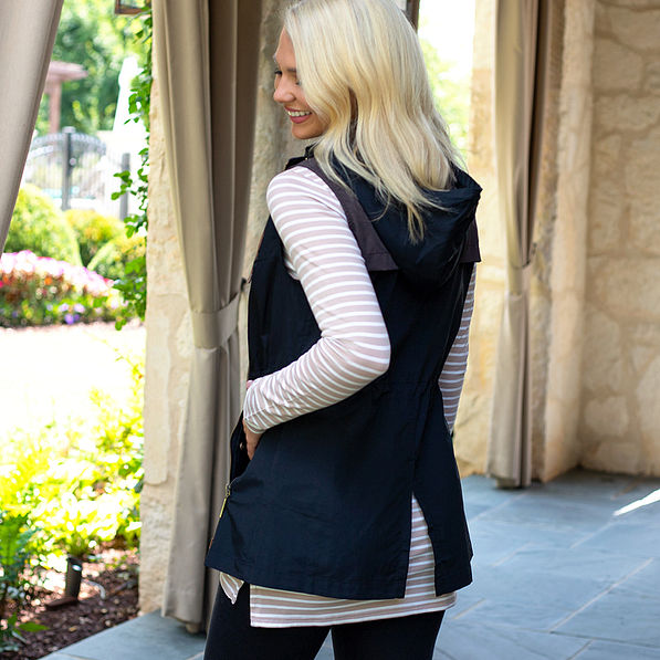 back of monogrammed utility vest