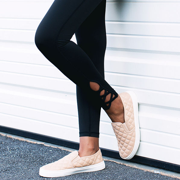 black crisscross leggings