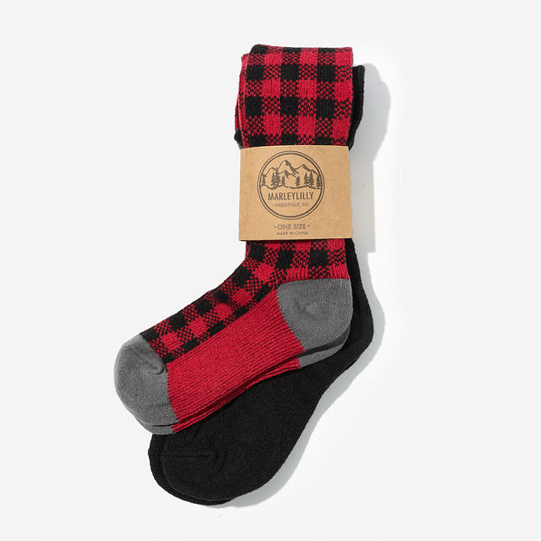 Medium-Large Monogram Knit Socks Black