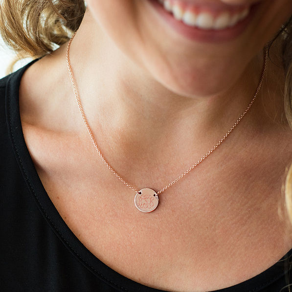 rose gold circle necklace