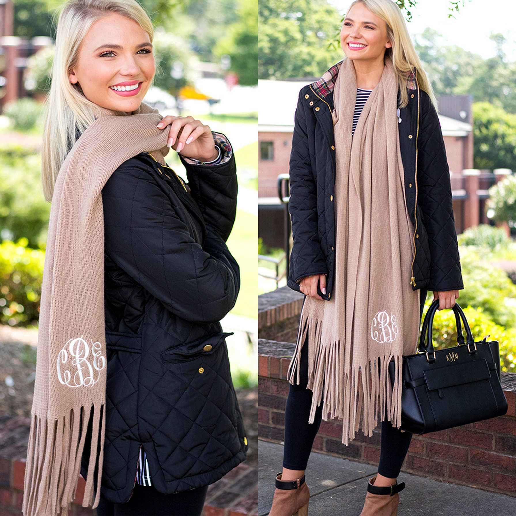 oversized fringe scarf