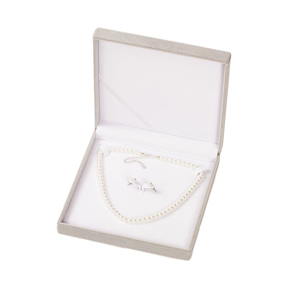 pearl necklace and earrings boxed set